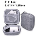 Leather Digital Gadgets Organizer Bag – Earphone & Cable Case Gadget Organizer Bag Zpaxo Grey