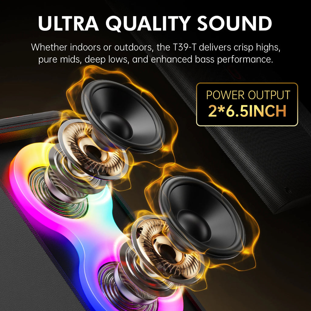 Fanfun T39 500W RMS Party Portable Speakers Bluetooth Wireless