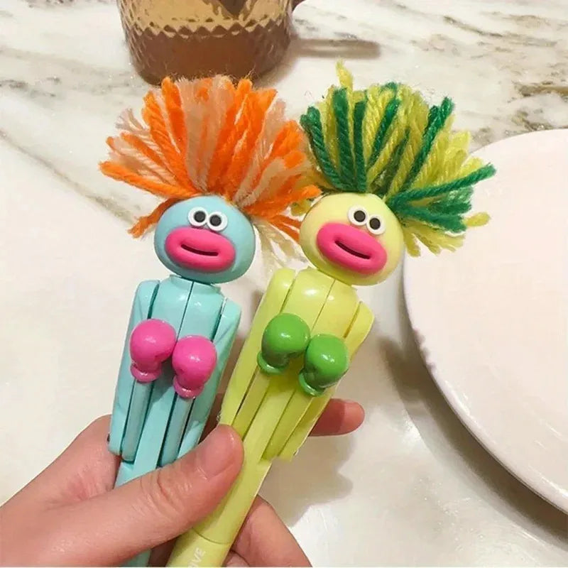 Furry Mechanical Boxing Stress Relief Pen Cartoon Funny Big Mouth