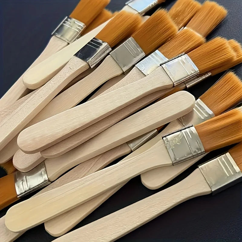 Nylon Art Paint Brush Set – 24/48/72 Wooden Handle Brushes