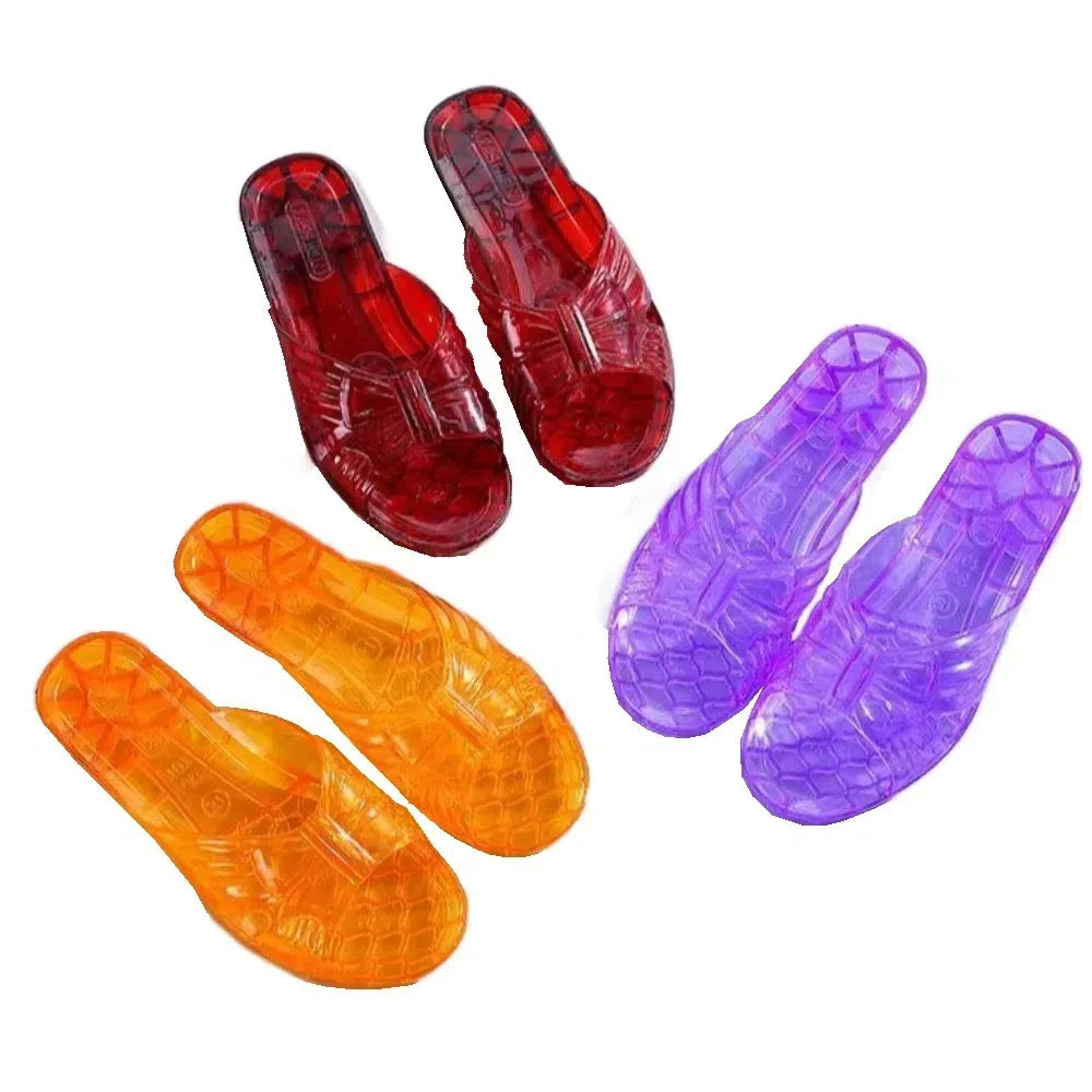 Simple Transparent PVC Crystal Slippers Anti Slip Low-heel Slides