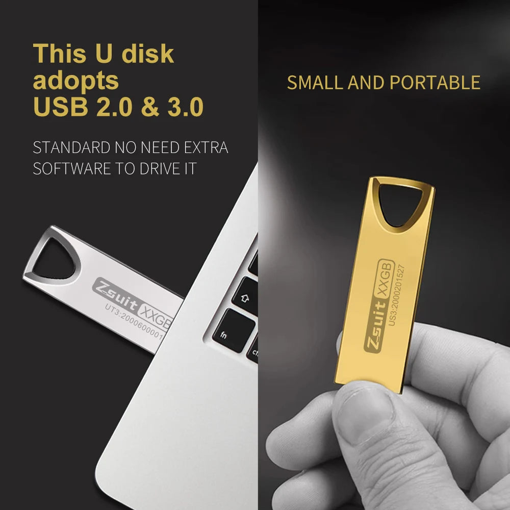 Zsuit 10Pcs USB Flash Drive 64GB Pen Drive 2G 4G 8G Metal Pen Drive Usb Stick 32G Memory Stick Free Custom Logo Flash Usb 3.0 Zpaxo