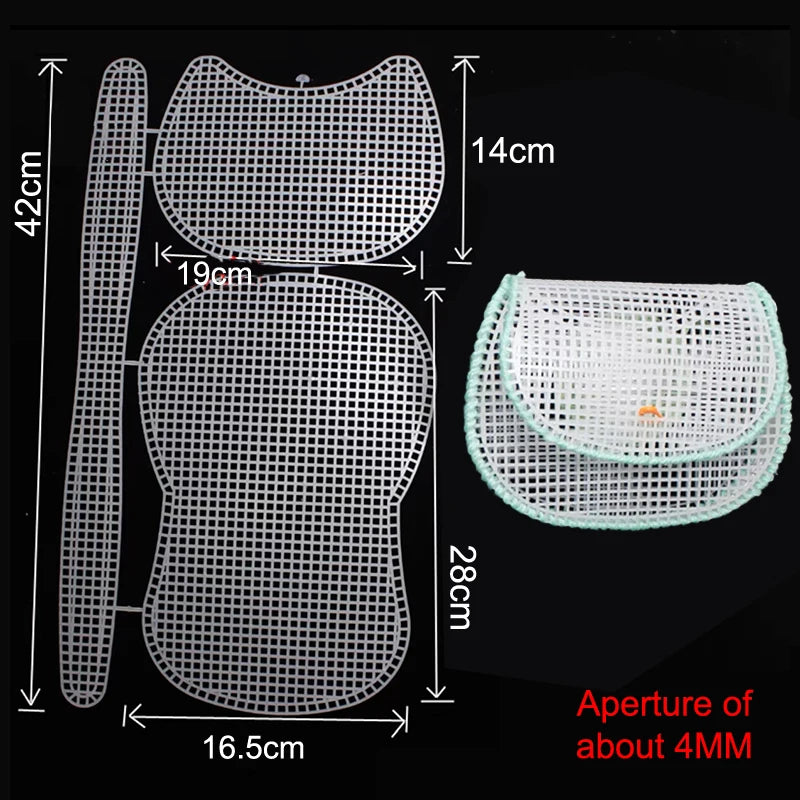 DIY Knitting Crochet Handbags Mesh Plastic Canvas Shoulder Bags Zpaxo A5
