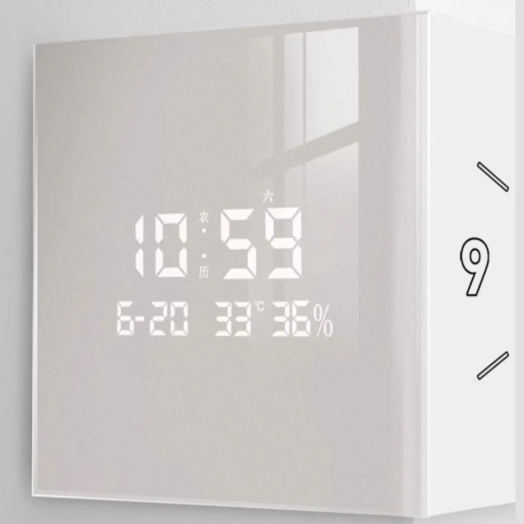 Double-sided Corner Clock Modern Minimalist Calendar Electronic Night Zpaxo