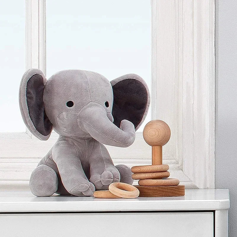Gray Elephant Stuffed Plush Toys Kawaii Animals Soft Sleeping Pillow