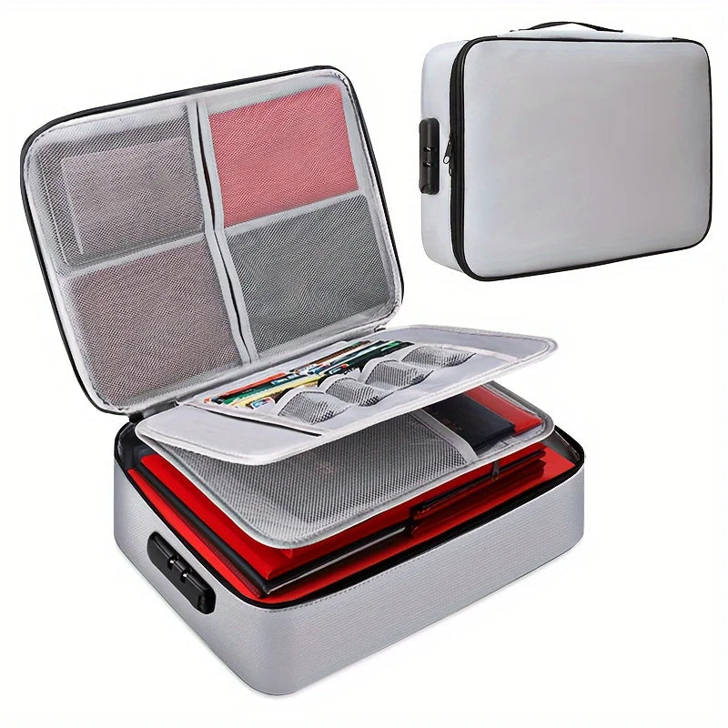 Document Organizer Bag Secure Locking ID Holder Travel Storage Box