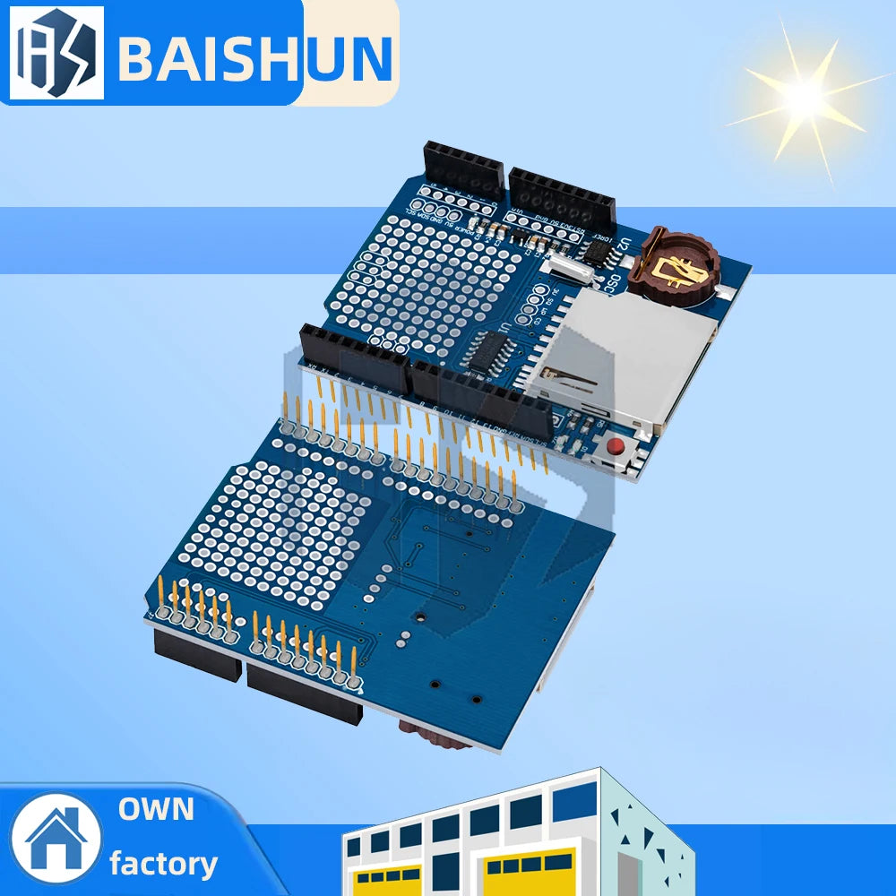 XD-05 V1.0 for Arduino for UNO Data Logger Shield - SD Card Storage, Real-Time Logging Module Zpaxo