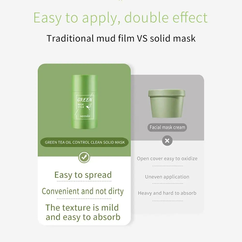 Green Tea Cleansing Stick Mask – Shrink Pores & Remove Blackheads Cleansing Face Mask Zpaxo