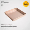 Square Non-Stick Carbon Steel Baking Pan – Cake Cookie Pizza Non-Stick Baking Pan Zpaxo 28.5x28.5x3.5cm