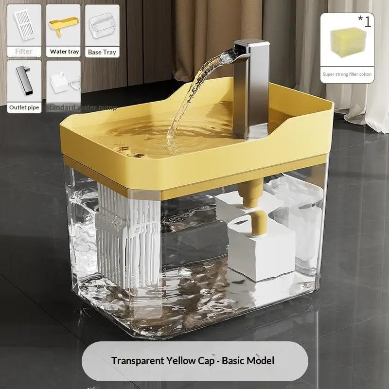 Automatic Pet Dog Cat Water Dispenser Fountain Loop Mute Pump Smart Zpaxo A7