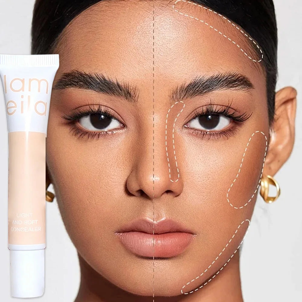 Soft Nude Makeup Liquid Concealer Waterproof Full Coverage Dark Zpaxo