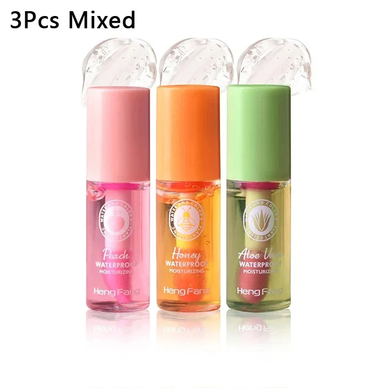 Water Light Lip Gloss Temperature Sensing Moisturizing Changing Balm Zpaxo 3PcsMixed