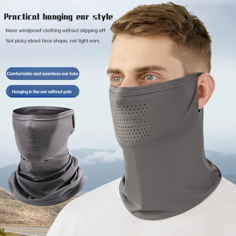 Toptrek Outdoor Ice Silk Sun Protection New Spring Summer Motorcycle Neck Cover Sports Riding Mask Full Face Fishing Running Zpaxo