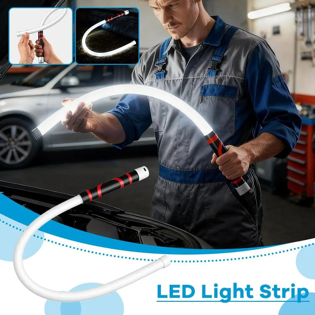 30" Flexible LED Flashlight Stick Flexible LED Flashlight Stick Bendable LED Light Rechargeable Work Light with 3 Brightness Zpaxo