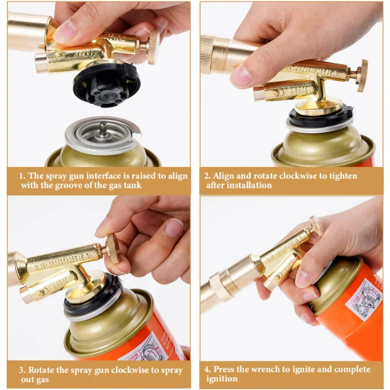 Welding Torch Gas Burner Flame Gun Temperature Brass Copper Brazing