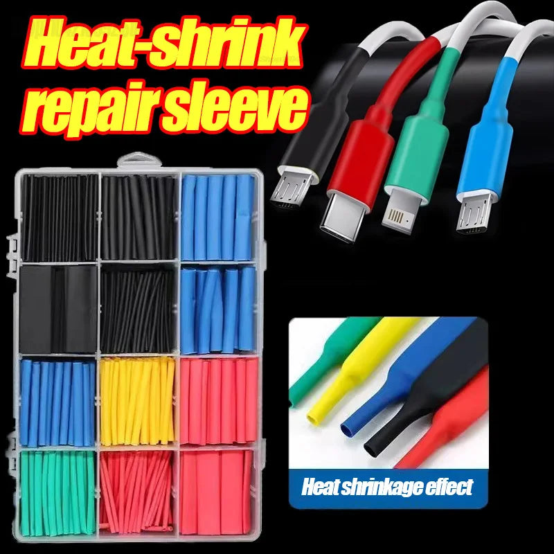 Heat Shrink Sleeving Tube Kit Wire Electrical Connection Wire Wrap Cable Protection Thermoresistant Tubing Wrapping Insulation Zpaxo