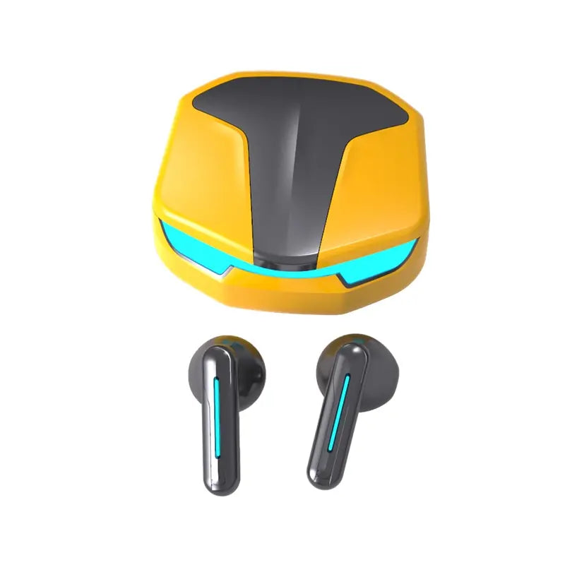 TWS Wireless Headphones Game Sport Noise Cancelling Bluetooth Earphone With Microphones High Fidelity Headset For All Smartphone Zpaxo Yellow