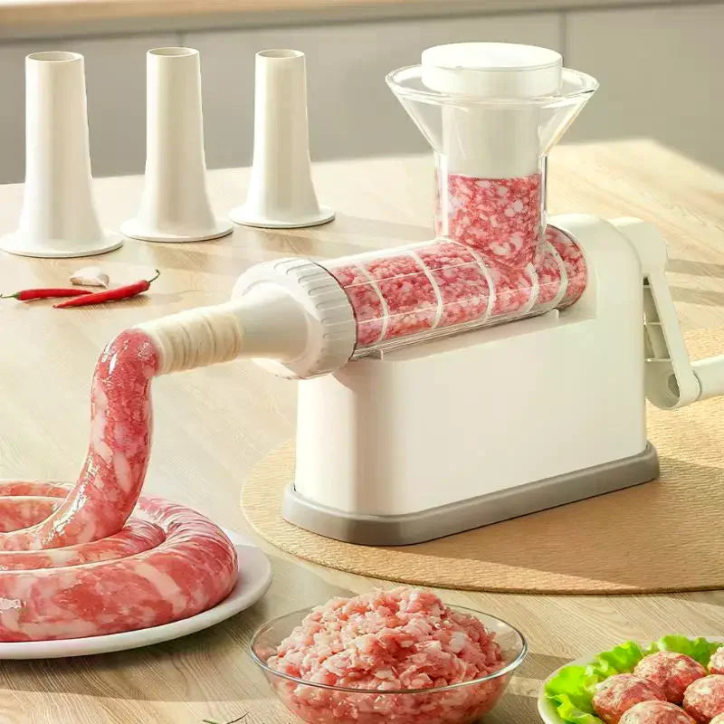 Manual Sausage Stuffer Machine Meat Grinder Filling Maker Tubing Zpaxo