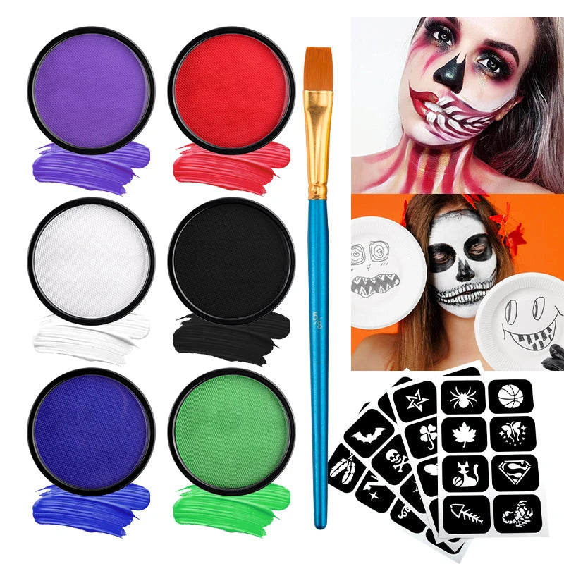 Water Activated Face Body Paint Non-toxic Safe Painting Multiple Zpaxo