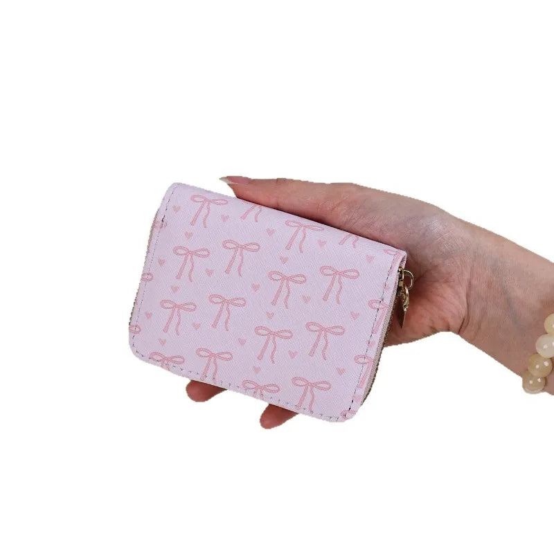 Women's Bowknot Card Holder – Cute Mini Coin Purse Multi-Slot Mini Card Holder Wallet Zpaxo