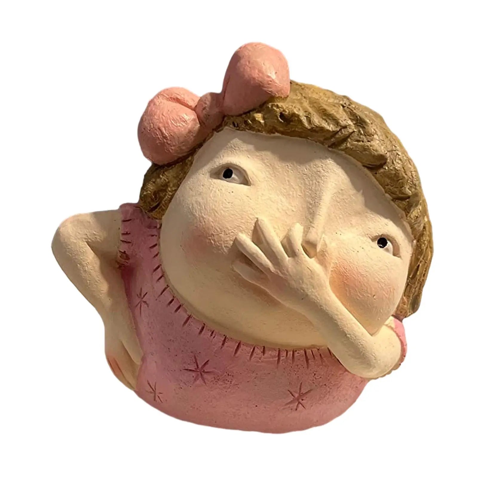 Vulgar Figurine Bathroom Decoration Creative Weird Decor Modern Art Statue Kitschy Figurine Holding Nose Bathroom Statue Zpaxo Girl
