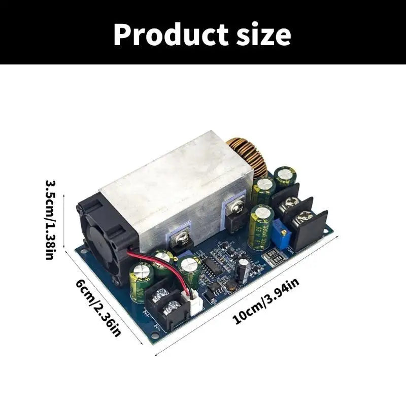 652F High Power Converter 600W 25A Step Down Constant Current Power Supply Module 12-75V to 2.5-50V Power Module Zpaxo