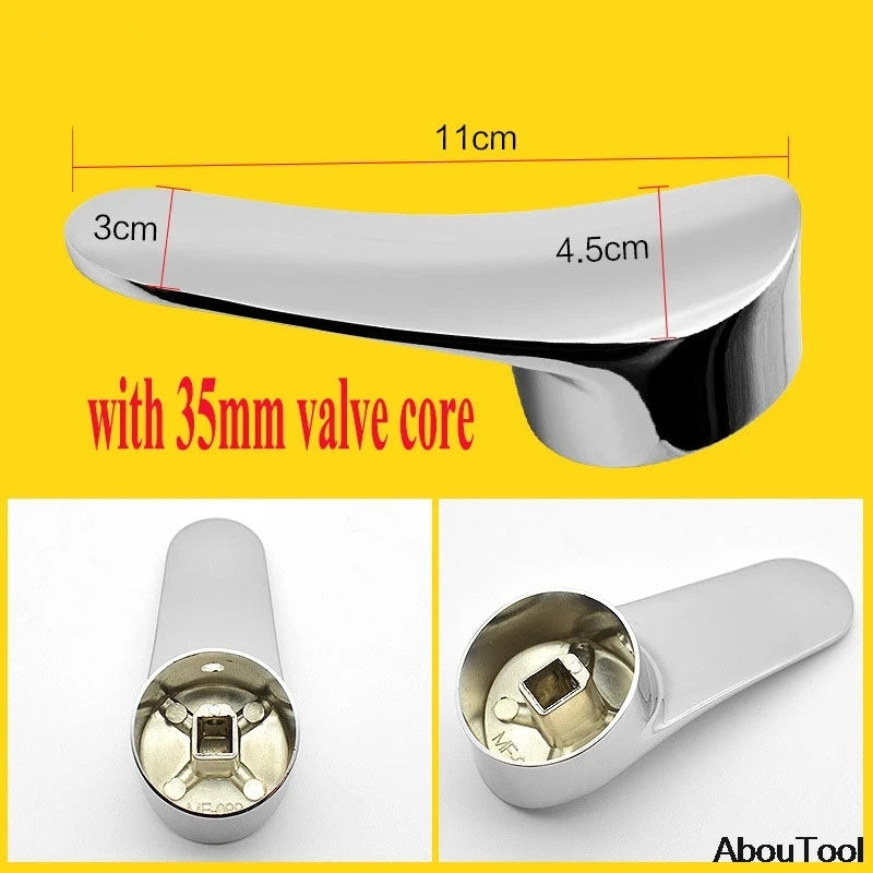 Bathroom Replacement Faucet Handle Chrome Plated Taps Accessories Zpaxo 35mm style 4