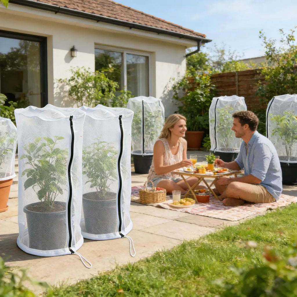 Plant Covers Breathable Mesh Barrier Protector 2 Bird Tomato Cage Net