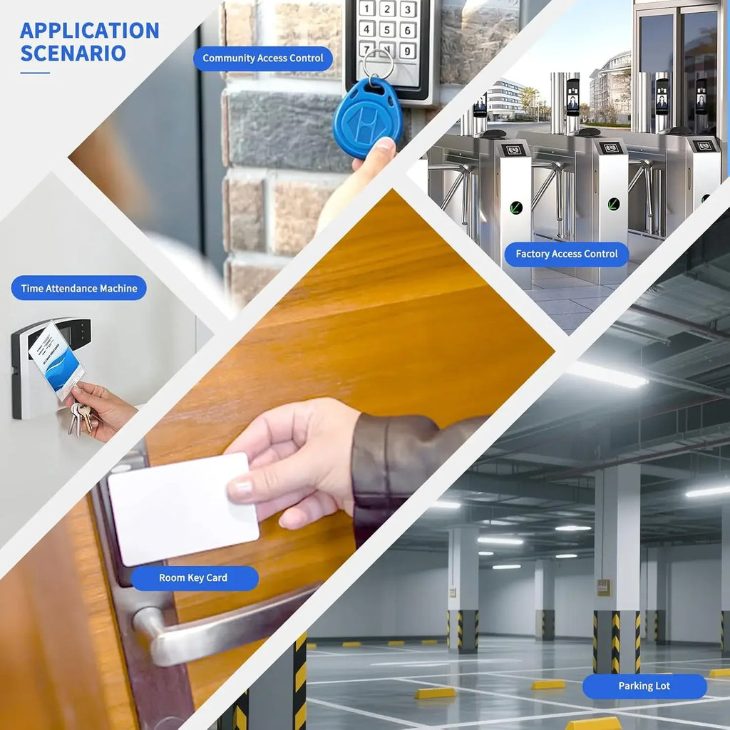 Handheld 125khz RFID Reader Writer,AWID and HID Copier with 5 T5577 Keyfobs & 5 White Cards Zpaxo