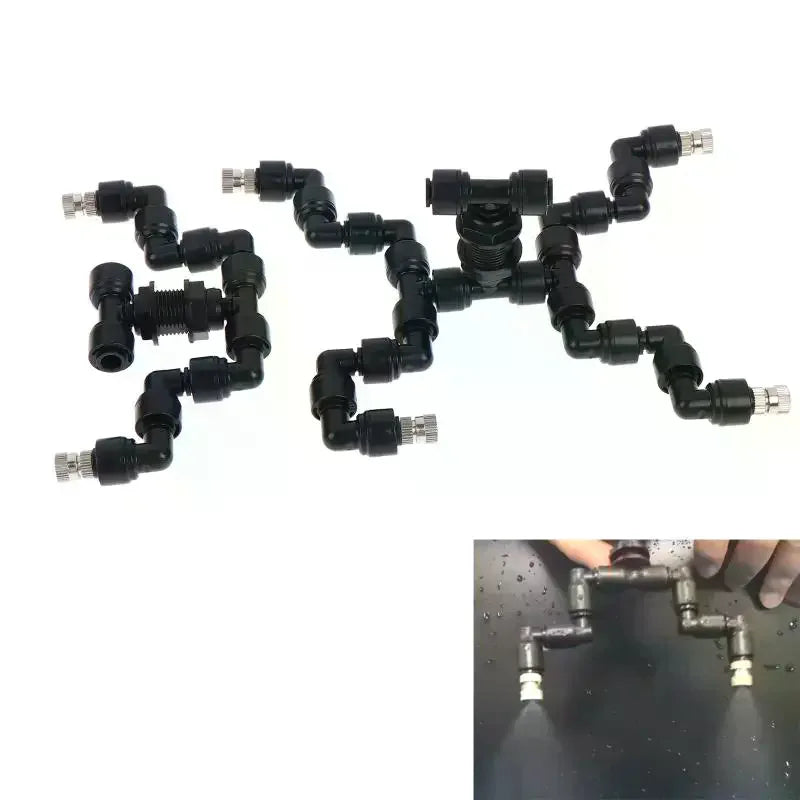 4 Head Garden Watering Reptile Fogger Mister Quick Connecting Nozzle Zpaxo