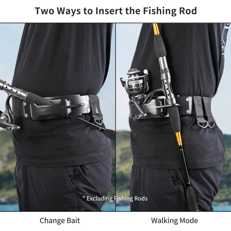 Adjustable Fishing Rod Holder Belt Portable Multifunctional Dual-mode Zpaxo