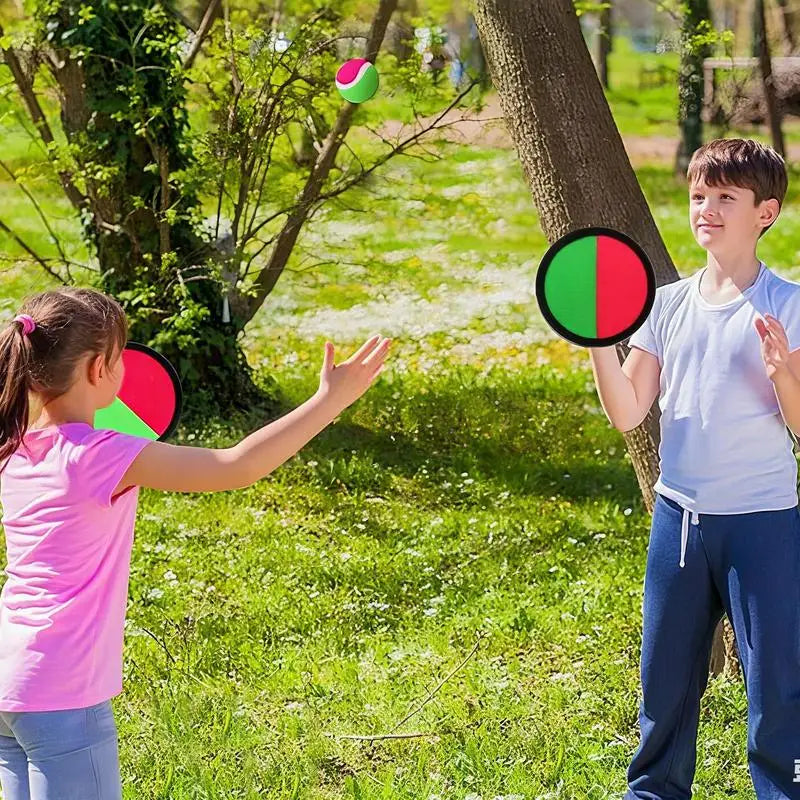 Throw And Catch Ball Set Ball Toss Game For Kids Sticky Sports Toy Equipment Parent-Child Interaction For Play Activities Zpaxo
