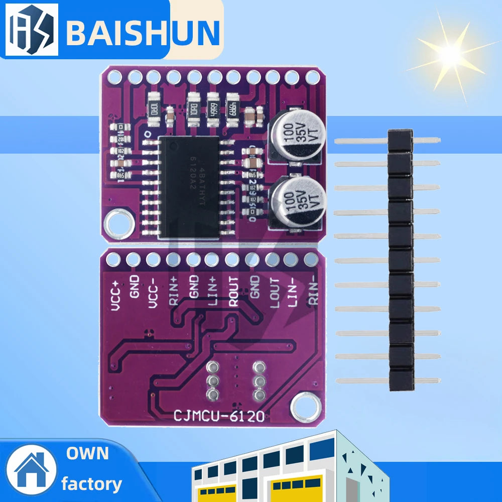 For Arduino Compatible Hi-Fi Headphone Amplifier: MCU-612 TPA6120 Low Power Stereo Audio Amp Zpaxo MCU-612 1pc