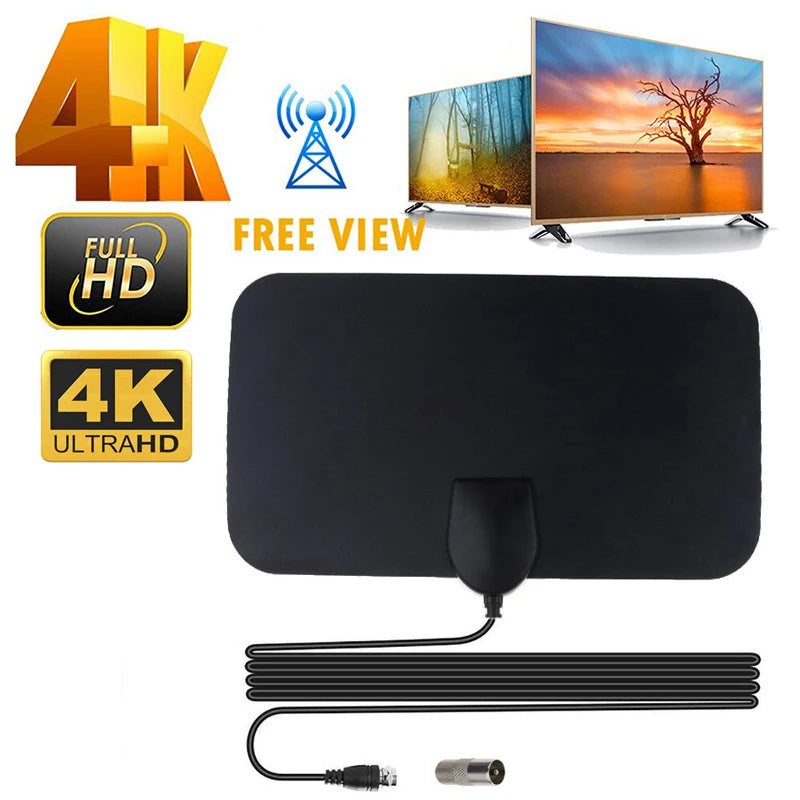 TV Digital Box Antenna Booster Hign Gain Definition Aerial HD Flat