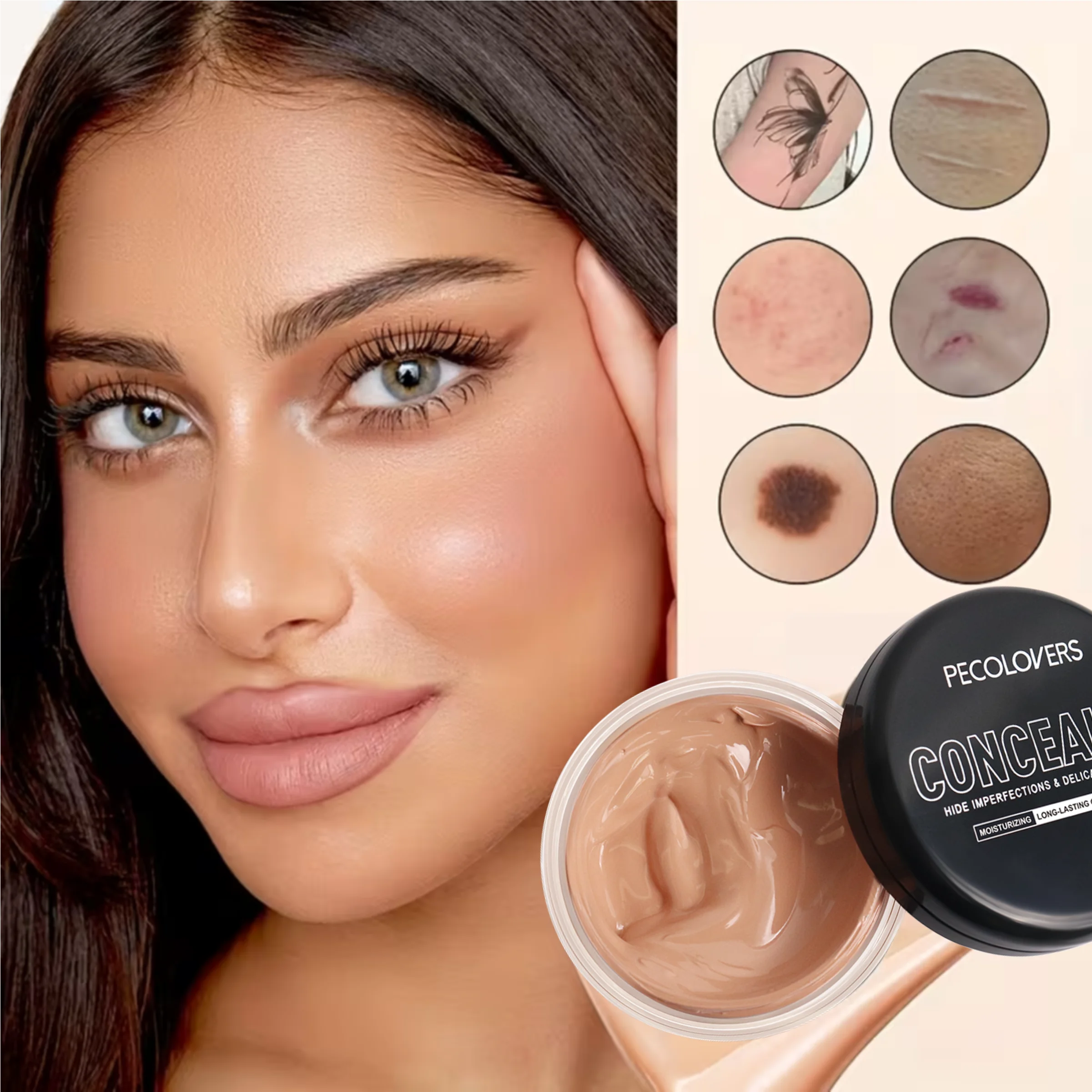 Full Coverage Body Concealer Eye Waterproof Matte End Suitable All