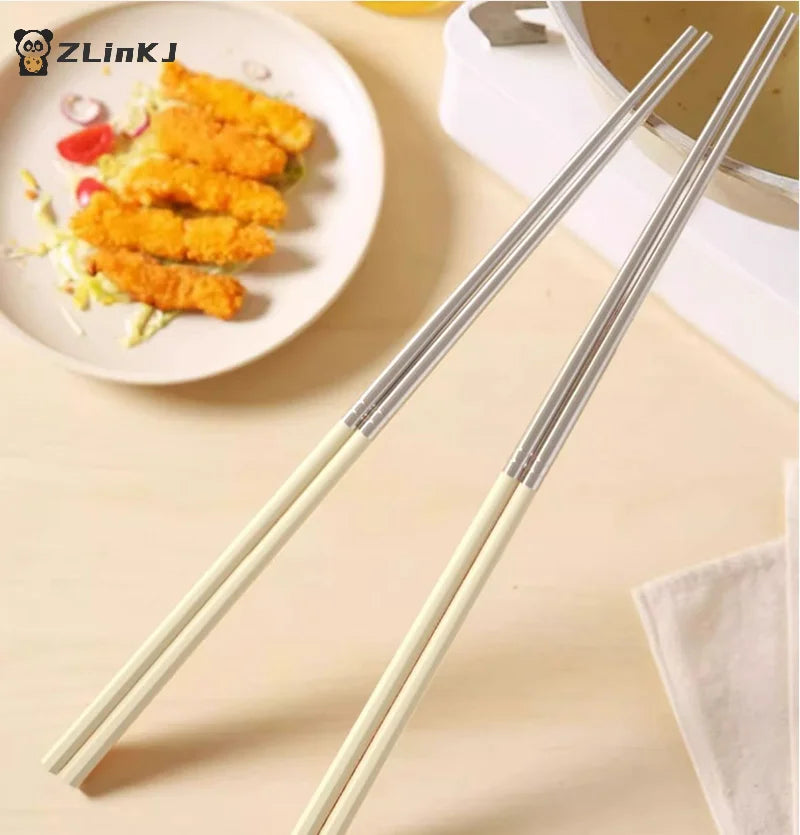 Stainless Steel Chopsticks Long Cook Noodles Deep Fried Pot Chinese Zpaxo