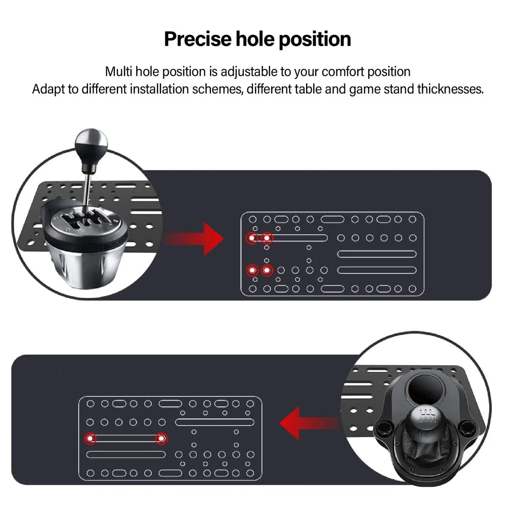 USB Handbrake Mount Plate Desk Bracket Multiple Hole Adapter SIM