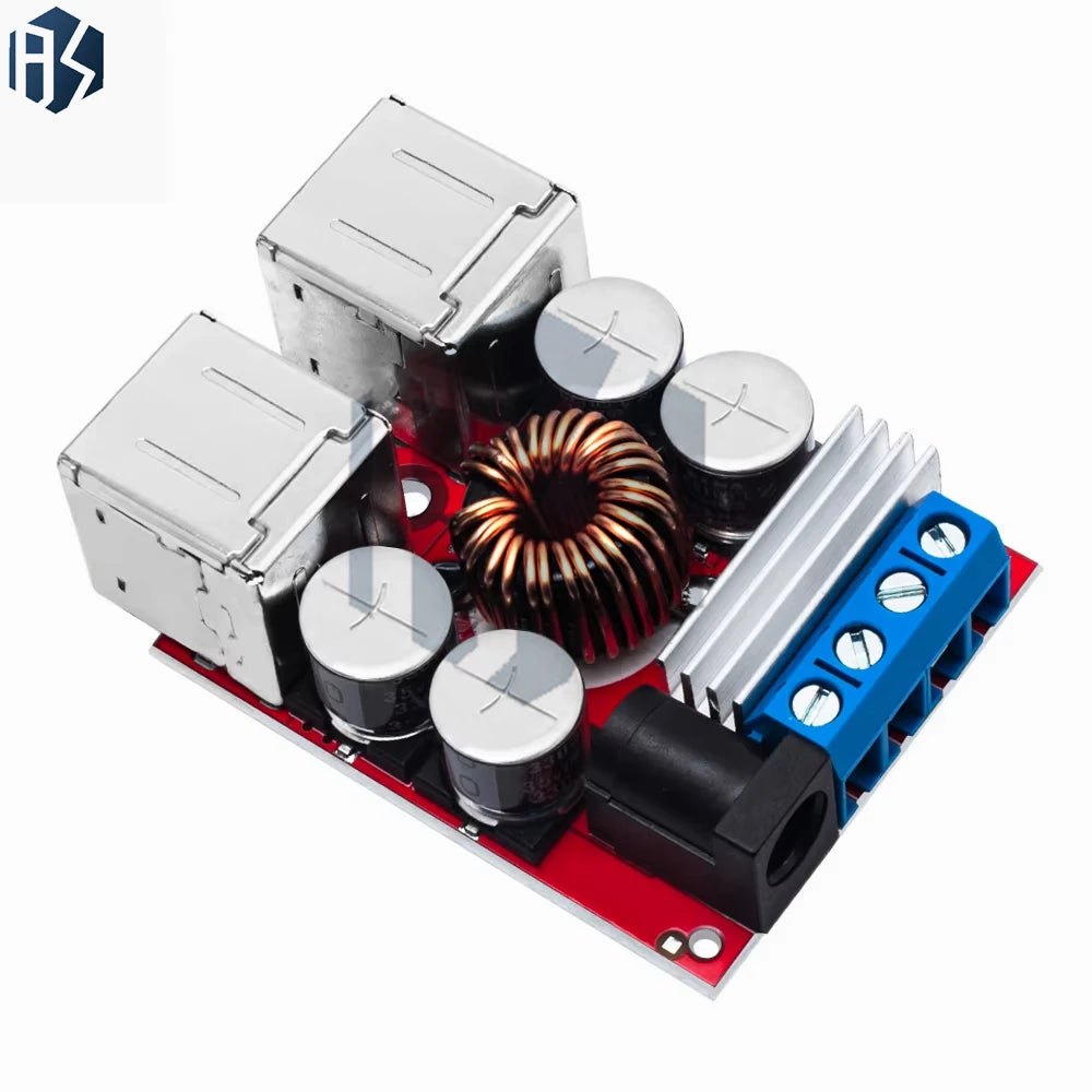 BAISHUN DC-DC Vehicle Charging Board (1PCS): 8V-35V Input to 5V 8A Output – 4 USB Ports Step-Down Power Module Zpaxo