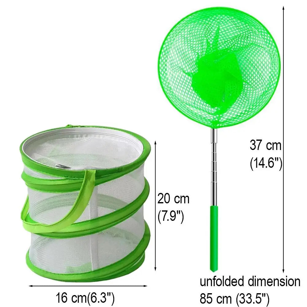 Retractable Kids Insect Butterfly Net & Observation Cage Set Insect Catching Net Zpaxo