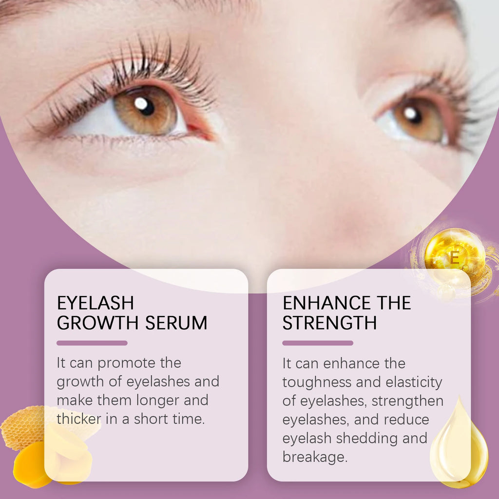Fast Eyelash Growth Serum Natural Enhancer Longer Thicker Eyebrows Lift Care Fuller Lashes Products Eyelash Root Moisturizing Zpaxo