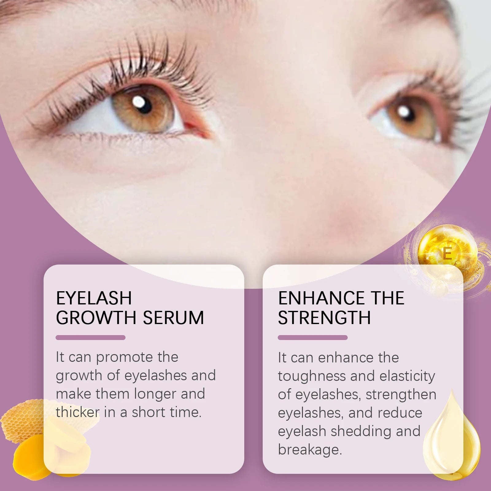 Fast Eyelash Growth Serum Natural Enhancer Longer Thicker Eyebrows Lift Care Fuller Lashes Products Eyelash Root Moisturizing Zpaxo