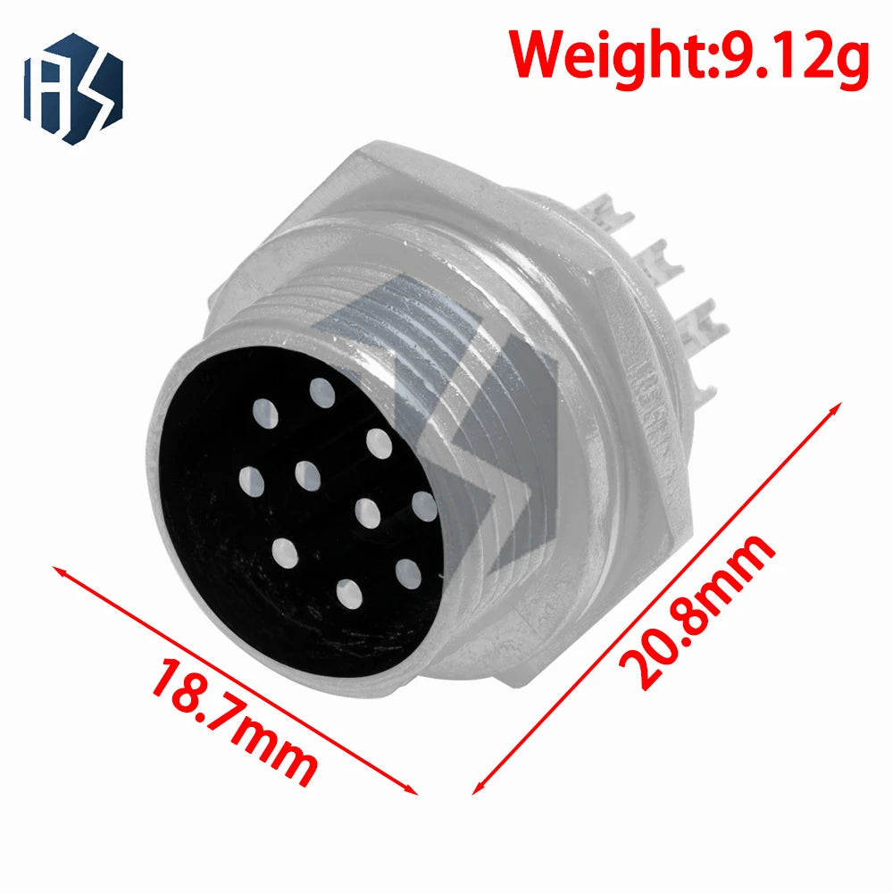 Metal GX16 16mm Aviation Wire Plug – 2-10 Pin Male Female Panel Mount Connector Zpaxo