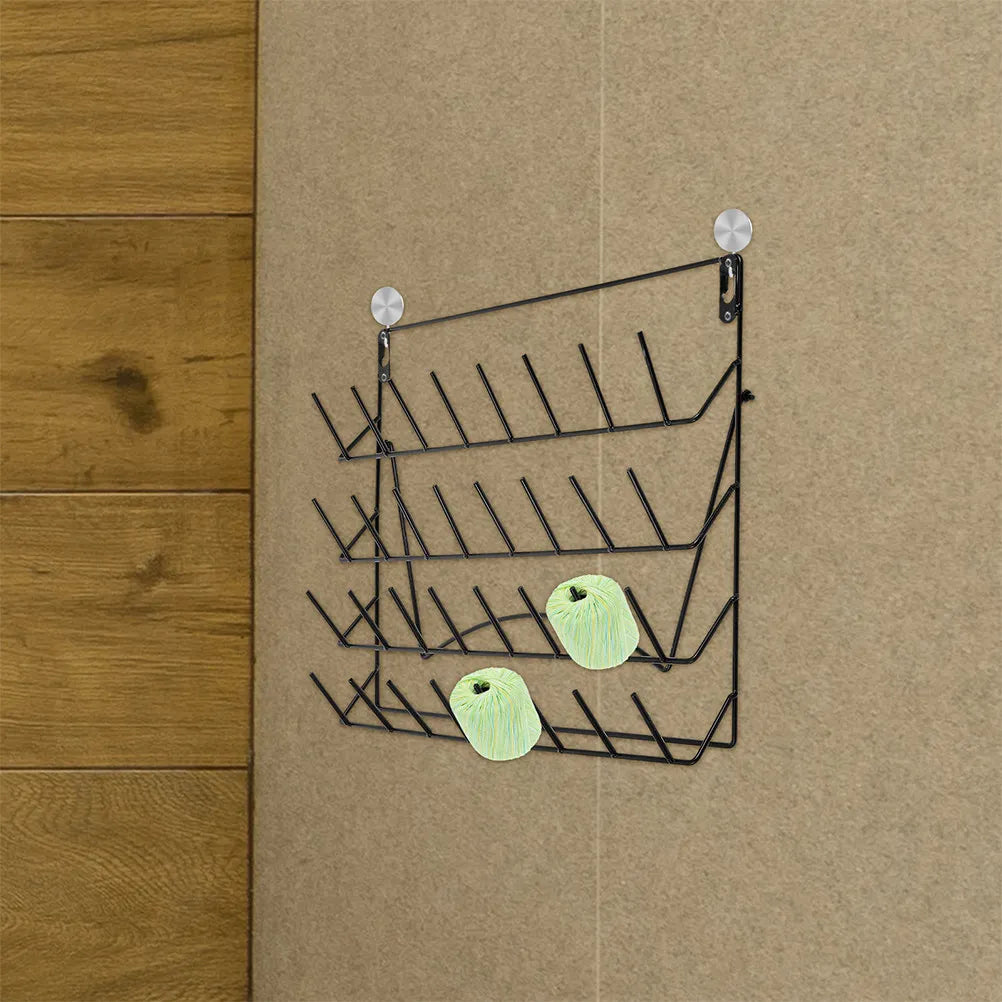 2Pcs Heavy Duty Wall Mounted Iron Display Rack for Glassware Bottles Ornaments Large Capacity Modern Stylish Space Saving