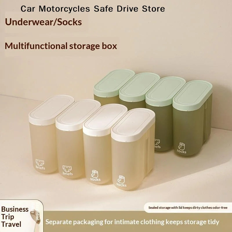 CMPortable Sealed Storage Box Travel Underwear Socks Home Business