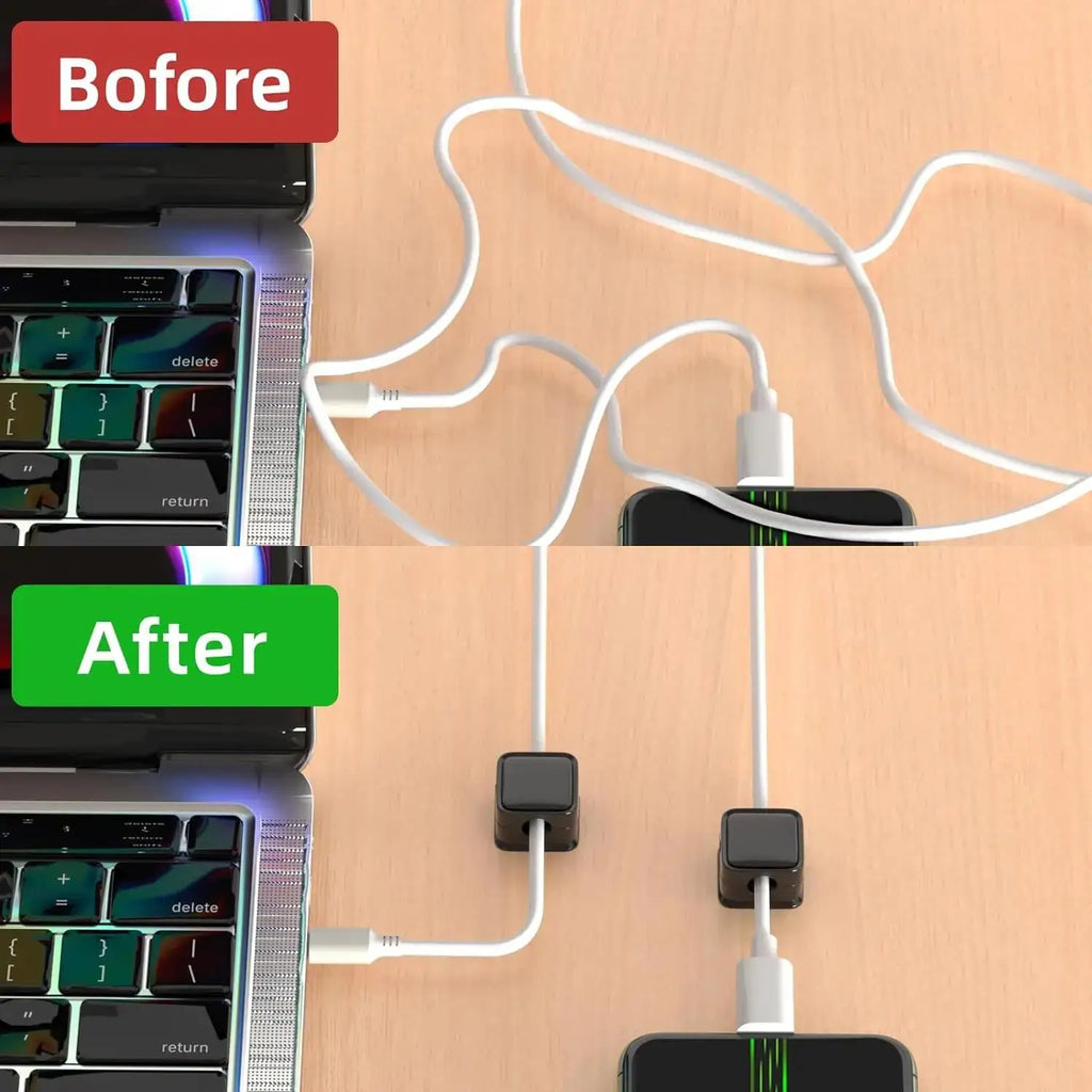 6pcs Magnetic Cable Clip Cable Winder Adjustable Cord Holder Under Desk Cable Management Wire Keeper Cable Wire Organizer Holder Zpaxo