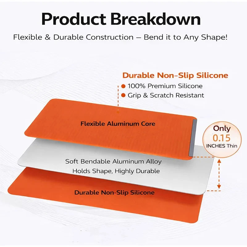 Foldable Silicone Phone Holder Bendable Freely Into Any Shape Multi-Angle Adjustable Stand for Phone Tablet Portable Holder Zpaxo