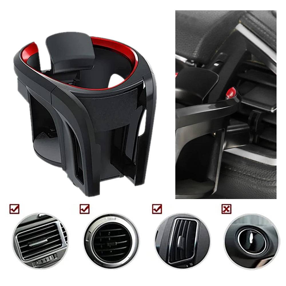 Car Cup Holder Air Vent Outlet 2 in 1 Coffee Bottle Holder and Car Phone Mount Universal Accessories Cups Car Vents Cup Rack Zpaxo