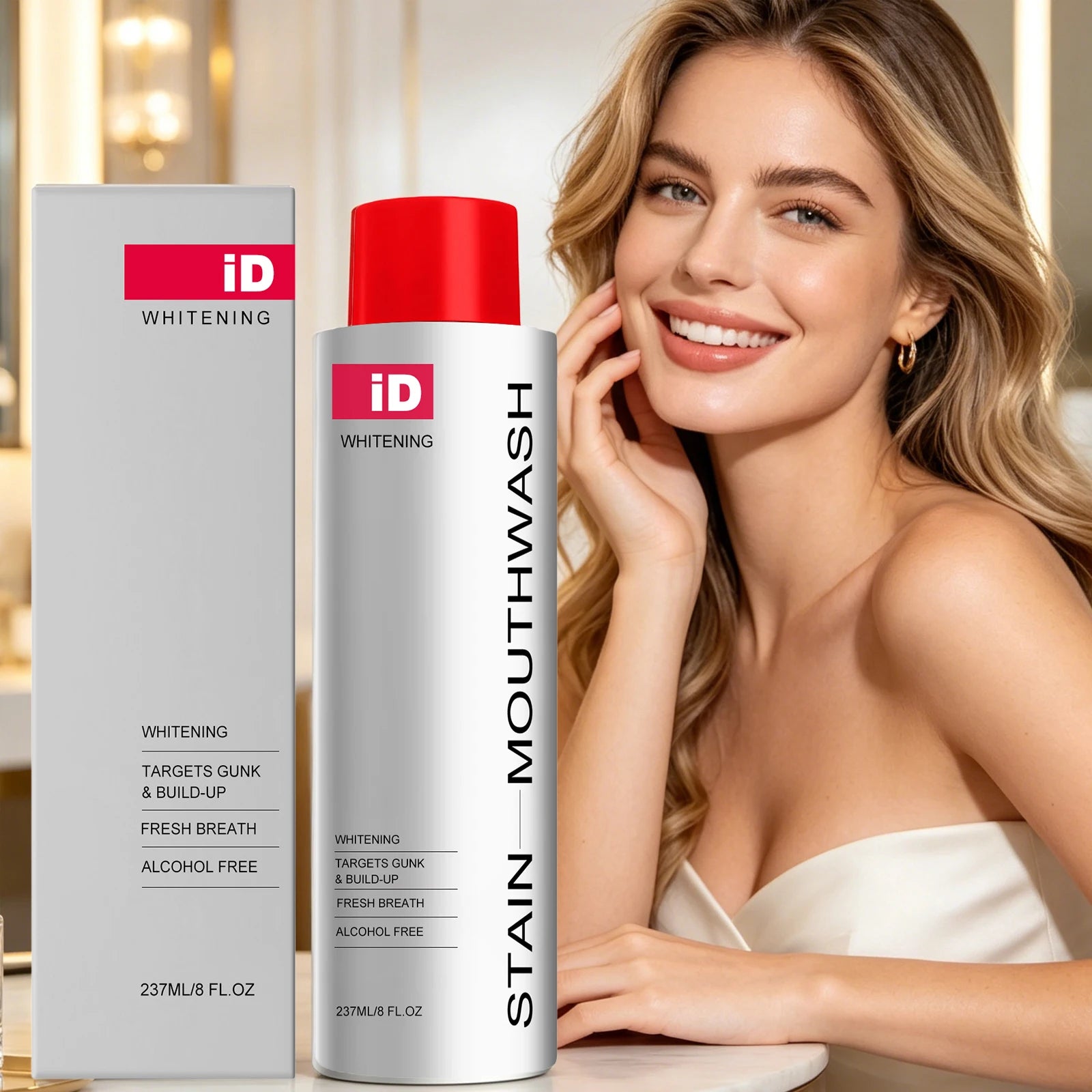 Teeth Whitening Menthol Mouthwash | Freshen Breath & Reduce Stains Whitening Mouthwash Zpaxo