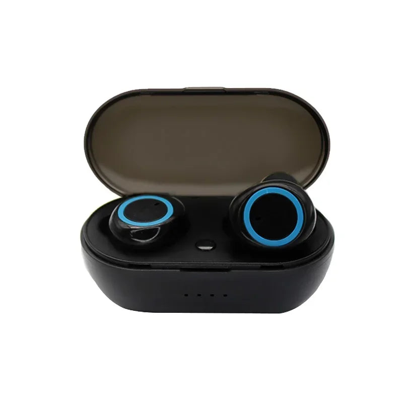 Y50 TWS Wireless Headphones Sport Earphone 5 0 Bluetooth Gaming Zpaxo black -blue