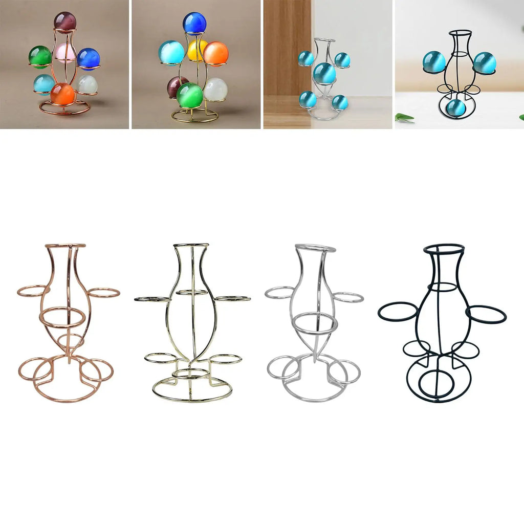 Crystal Ball Seat Stable Modern Ball Display Stand for Desk Bookcase Bedroom Metal Shelf Stones Crystal Holder Rack Base Zpaxo
